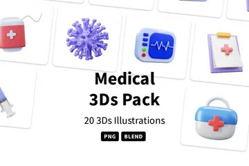 Medizinisch 3D Icon Pack