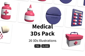 Medizinisch 3D Icon Pack