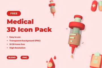 Free Medizinisch 3D Icon Pack