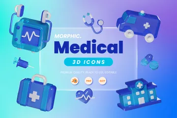 Medizinisch 3D Icon Pack