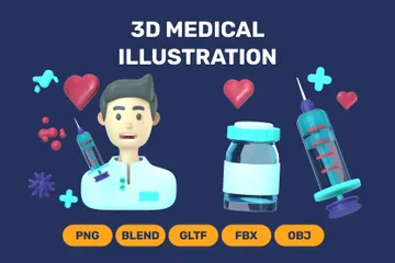 Medizinisch 3D Icon Pack