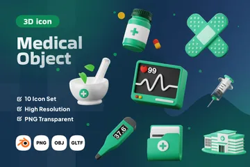 Medizinisch 3D Icon Pack