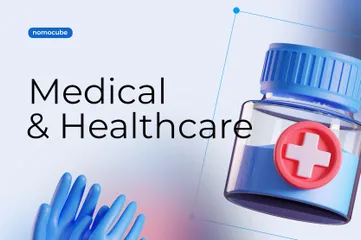 Medizin und Gesundheitswesen 3D Icon Pack