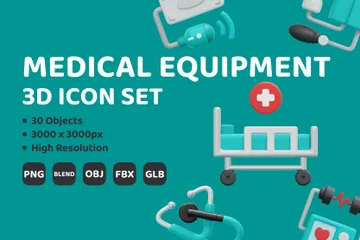 Medizinische Ausrüstung 3D Icon Pack
