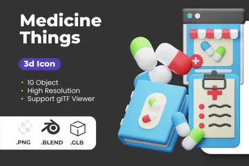 Medizinische Dinge 3D Icon Pack
