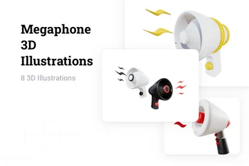 Megafone Pacote de Illustration 3D