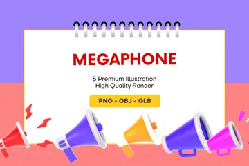 Megaphone 3D Icon Pack