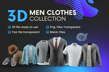 Men Clothes 3D Icon Pack