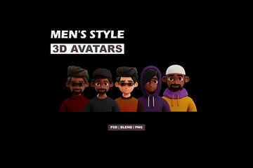 MEN'S STYLE AVATAR 3D Icon Pack