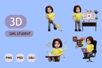 Estudante Pacote de Illustration 3D