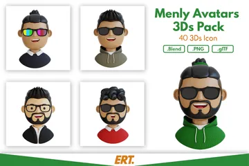 Menly Avatars 3D Icon Pack
