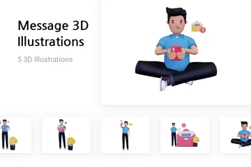 Mensagem Pacote de Illustration 3D