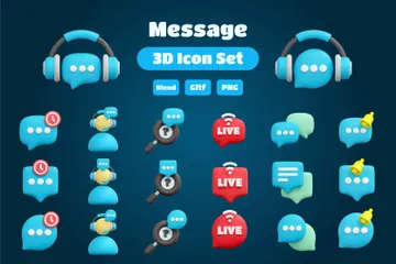 Mensagem Pacote de Icon 3D