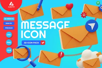 Mensaje Paquete de Icon 3D