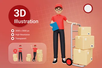 Mensajero Paquete de Illustration 3D