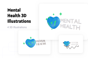 Mental Health 3D Illustration Pack