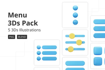Menu 3D Icon Pack