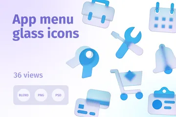 Menú de aplicaciones Paquete de Icon 3D