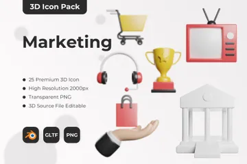 Marketing Paquete de Icon 3D