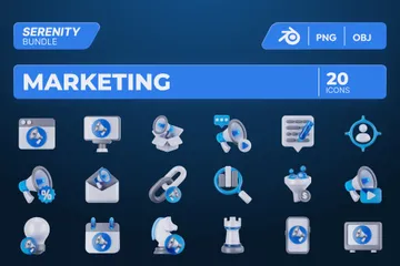 Marketing Paquete de Icon 3D