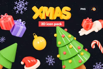 メリークリスマス 3D Iconパック