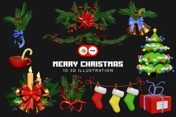 Merry Christmas 3D Icon Pack