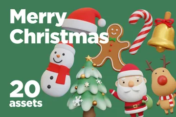 Merry Christmas 3D Icon Pack