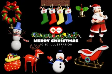 Merry Christmas 3D Icon Pack