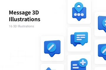 メッセージ 3D Illustrationパック