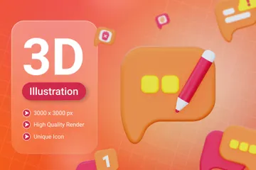 Message 3D Illustration Pack