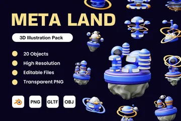 Meta Land 3D Icon Pack