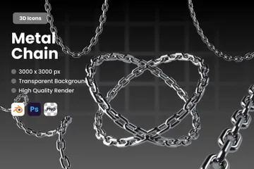 Metal Chain 3D Icon Pack