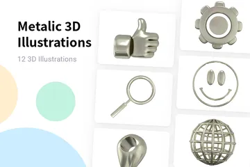 Metalic 3D Illustration Pack