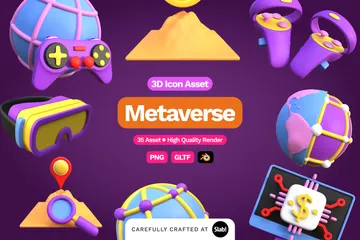 Métavers Pack 3D Icon