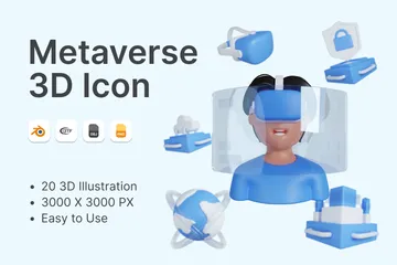 Métavers Pack 3D Icon