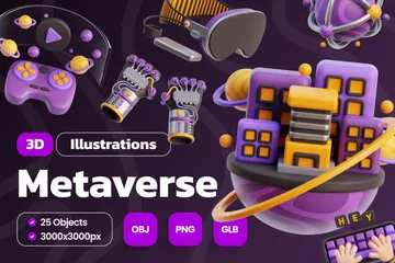 Métavers Pack 3D Icon