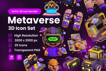 Metaverse 3D Icon Pack