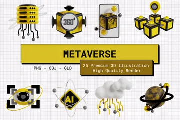Métavers Pack 3D Icon