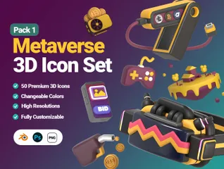 Metaverse 3D Icon Pack