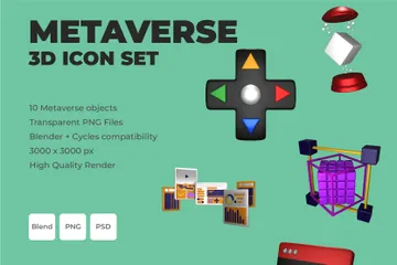 Metaverse 3D Icon Pack