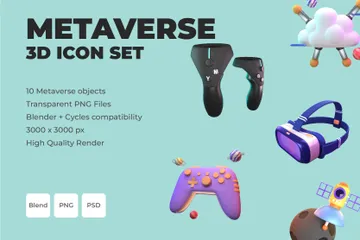 Metaverse 3D Icon Pack