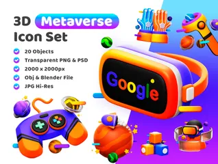 Metaverse 3D Icon Pack