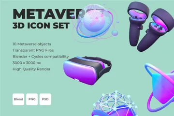 Metaverse 3D Icon Pack