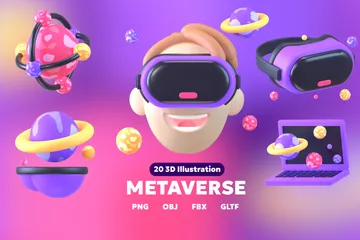 Metaverse 3D Icon Pack