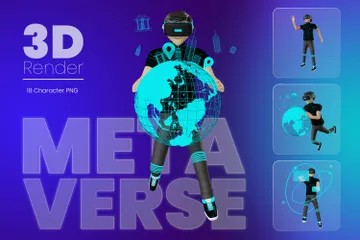 Metaverse 3D Illustration Pack