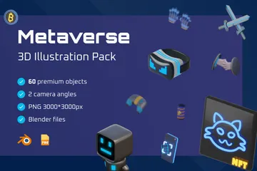 Metaverse 3D Illustration Pack