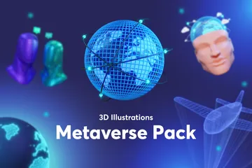 Métavers Pack 3D Icon