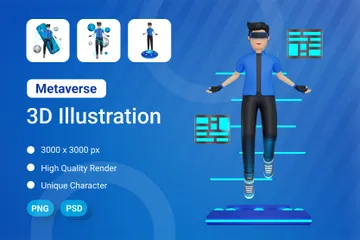 Metaverse 3D Illustration Pack