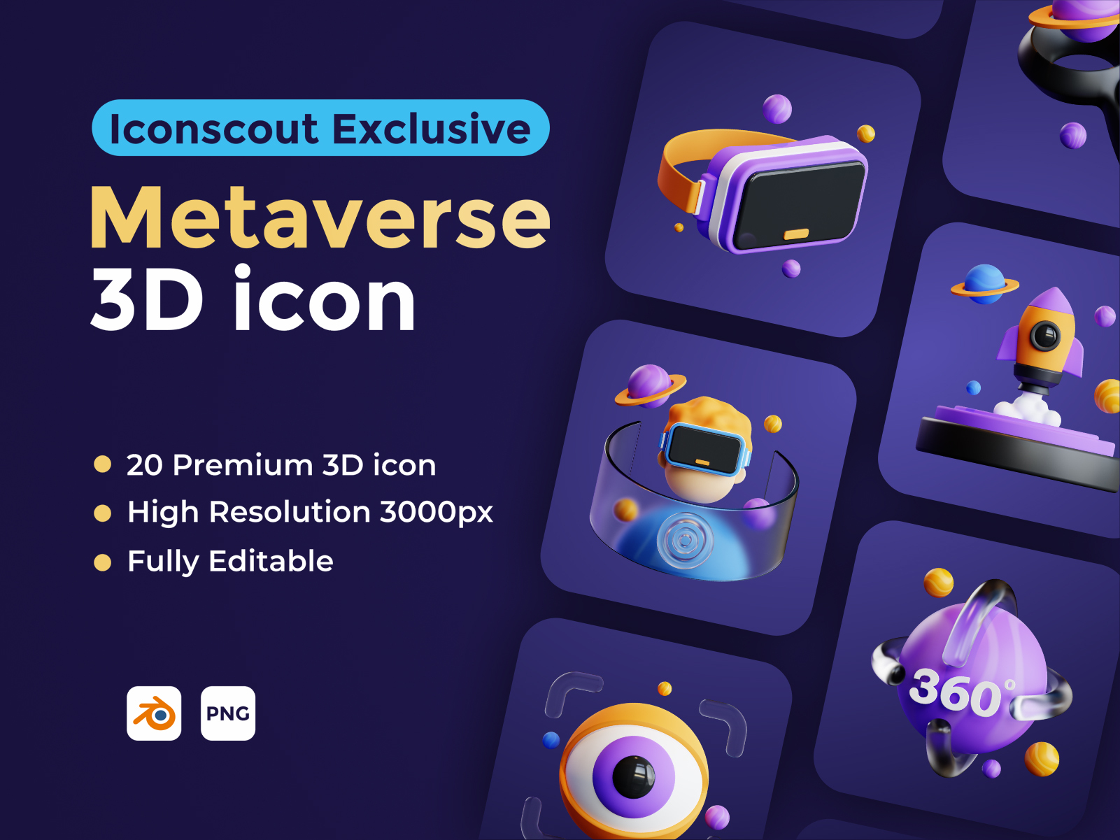 Metaverse 3D Icon Pack - 20 Free Download Science & Technology 3D Icons ...