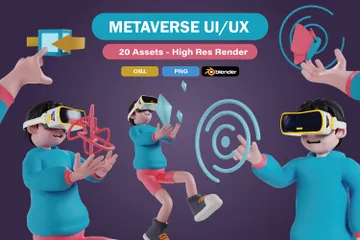 Metaverse Reality 3D Illustration Pack